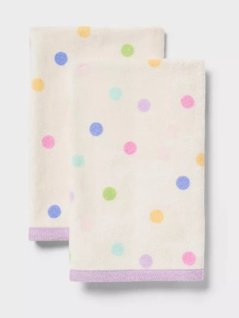 2pk Easter Polka Dot Hand Towel Set